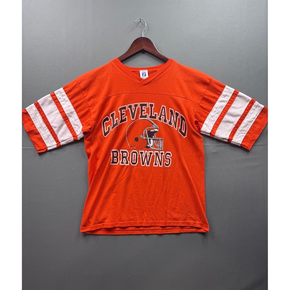 Cleveland Browns NFL Jersey T-Shirt Logo 7 Vintage Orange‎ M